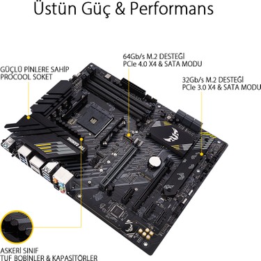 Asus Tuf Gamıng B550-Plus Amd B550 Am4 DDR4 4400 Dp Hdmı Fiyatı