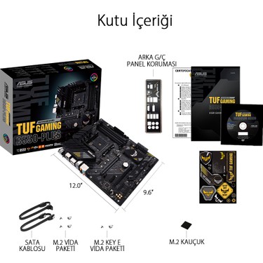 Asus Tuf Gamıng B550-Plus Amd B550 Am4 DDR4 4400 Dp Hdmı Fiyatı