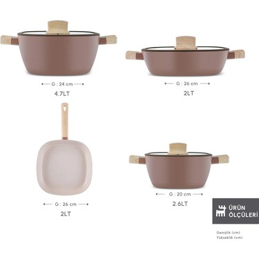 Karaca Swiss Crystal Mocha 7 Parça Tencere Seti Fiyatı