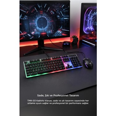 Torima Oyuncu Rgb Işıklı Kablolu Q Klavye Ve Mouse Seti Fiyatı