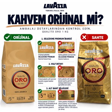 Lavazza Qualita Oro 1 Kg Çekirdek Kahve İtalya Menşeli Fiyatı