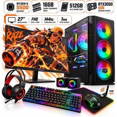 Apphirex Raze X35 Ryzen 5 5500 16GB Ram 512GB M.2 SSD Fiyatı