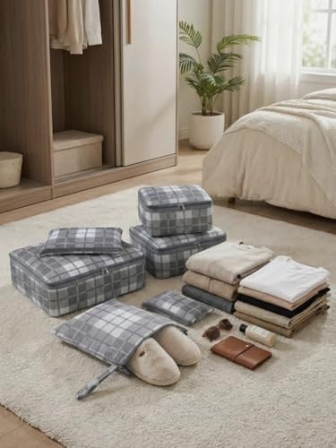 1001 6 Parça Valiz Düzenleyici Organizer Seti- Seyahat Bavul Içi Düzenleme Çantası, Packing Cube O görsel 3