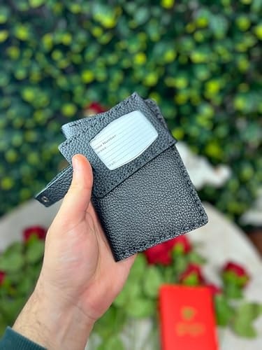 1001 Hakiki Deri Pasaport Kılıfı & Valiz Etiketi Seti, El Yapımı Unisex Pasaport Cüzdan, 4 Ka görsel 2
