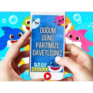 Stoli Babyshark Temalı Video Davetiye, Doğum Günü