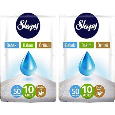 Sleepy Babycare 10'lu Bebek Bakım Örtüsü x 2