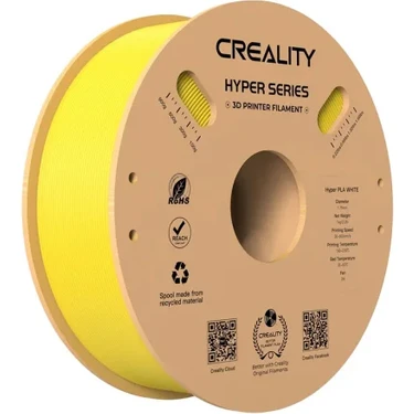 Creality 3D Hyper PLA Filament Sarı 1.75MM 1kg Yüksek Baskı Kalitesi ile Güçlü ve