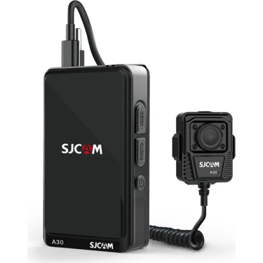 SJCAM A30 Vücut Kamerası 16X Dijital Zoom Tak-Çıkar 64GB Dahili Hafıza Güvenlik Polis Ekipmanı IP64