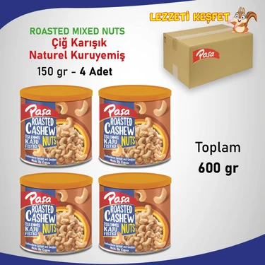 Paşa Kuruyemiş Işlenmiş Kaju Fıstığı Teneke Kutu 150 gr x 4