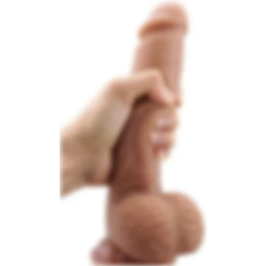 Lolita Shop 20 cm Gerçekçi Yapay Penis Vantuzlu Dildo Cilt Dostu Malzeme ile Kolay