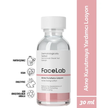 Facelab Akne Ve Sivilce Kurutmaya Yardımcı Zencefil Özlü Losyon - Acne Drying Lotion 30