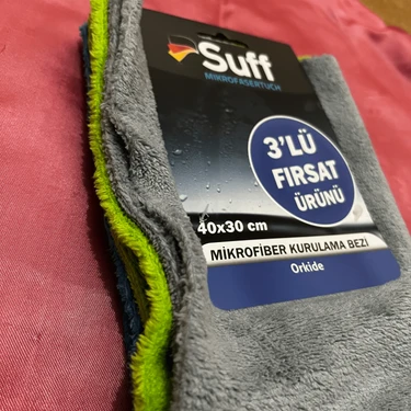 Suff 3'lü Fırsat Mikrofiber Kurulama Bezi