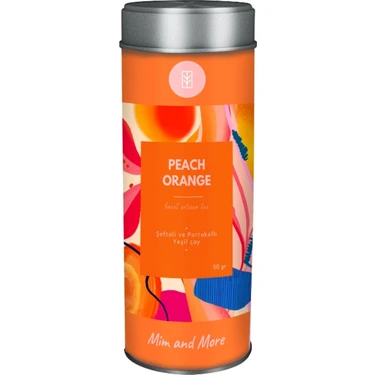 Mim and More Peach Orange - Şeftali ve Portakallı Yeşil Çay, 50