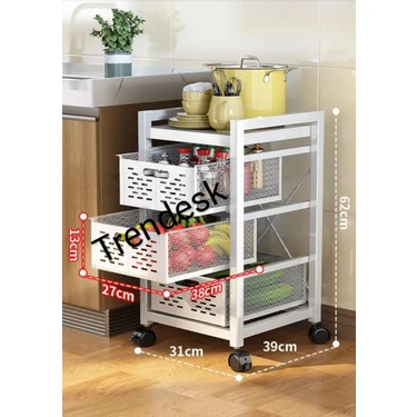 Trendesk 3 Katlı Metal Beyaz Patates Soğan Sebze Meyve Fiyatı