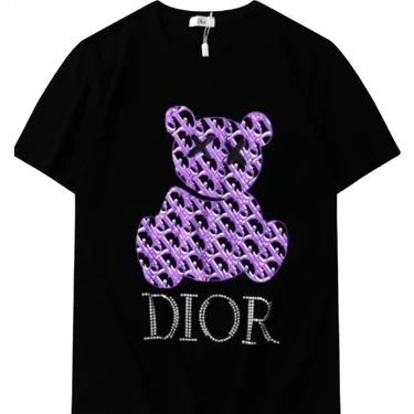 Dior Ayıcık Figürlü Taşlı Erkek T-Shirt Fiyatı - Taksit Seçenekleri