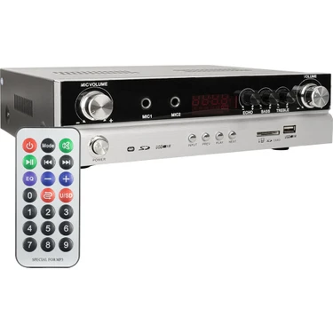 Epilons Magıcvoıce MV-22561 2X50 Watt Usb/sd/bt/uk Bluetoothlu Stereo 2 Mikrofon Girişli Trafosuz