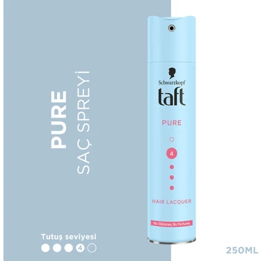 Taft Pure Silikonsuz & Parfümsüz Saç Spreyi 250