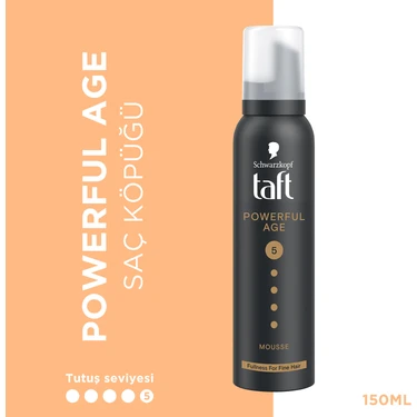 Taft Powerful Age Silikonsuz & Kalıcı Tutuş Saç Köpüğü 150