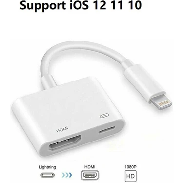 Telmba Apple Arayüzü Için Evrensel HDMI Kablo Adaptörü 8pin iPad iPhone Ios 12 11 10 Için HDMI