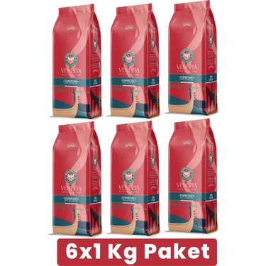 Espresso Venezia Blend (ÇEKİRDEK VEYA ÖĞÜTÜLMÜŞ) Kahve 6X1 Kg