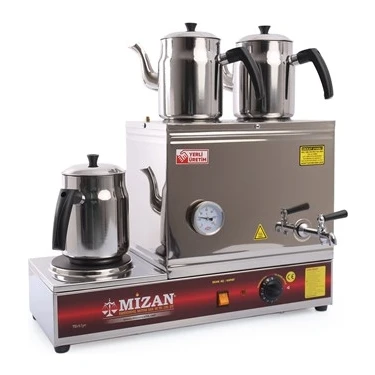 Mizan MC207 Çift Demlikli Elektrikli Çay Kazanı 30 Lt + 2 Adet