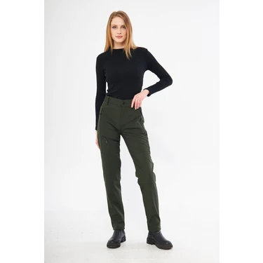 Ghassy Co. Kadın Içi Polarlı Tactical Outdoor Su Geçirmez Softshell