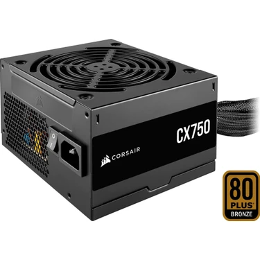 CORSAIR CX Serisi CX750 750 Watt 80+ Bronze ATX Güç Kaynağı Form Faktörü ile Yüksek Verimlilik