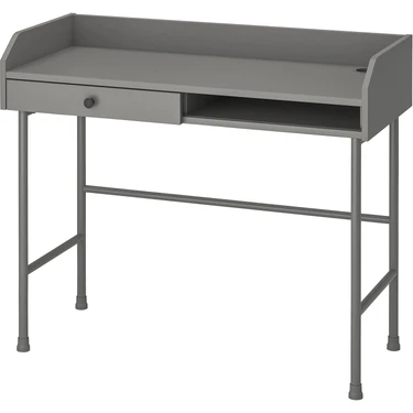 IKEA Hauga Gri Renk 100X84 cm Çalışma Masası Çekmeceli Fiyatı