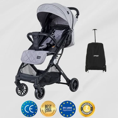 Prego Aria Hafif Tek Elle Katlanır Kabin Boy Bebek Arabası Yağmurluk ve