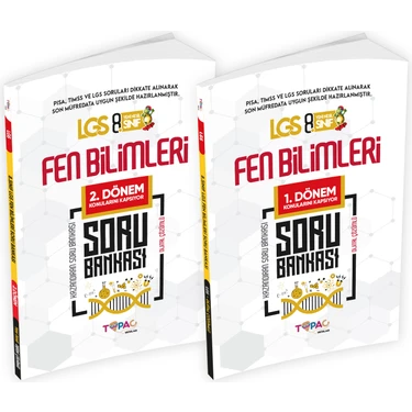 Topaç Yayınları  8. Sınıf LGS Fen Bilimleri 2’li Set Dijital Çözümlü Soru