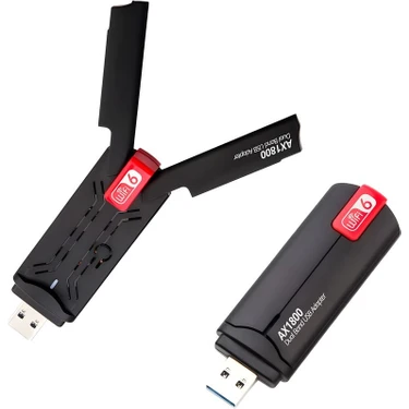 Airstorr Usb3.0 Wifi 6 AX1800MBPS Çift Bant 5ghz/2.4ghz Kablosuz Adaptörü Mu-Mımo Windows