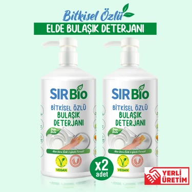 Sır Bio 2'li Bitkisel Özlü Elde Bulaşık Deterjanı Pompalı Şişe (1000 ml x