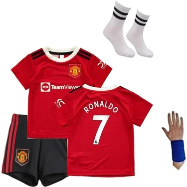 Sidas Manchester United Ronaldo Kırmızı Çocuk Forması 4 Lü Set