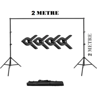 2x2 Metre Fon Çekim Standı Ürün ve Video Çekim Için Fon Perde