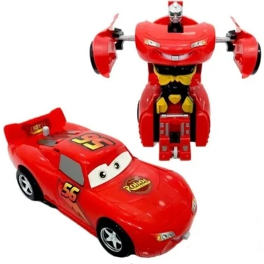 Robota Dönüşen Cars Şimşek Mcqueen Kırılmaz Oyuncak