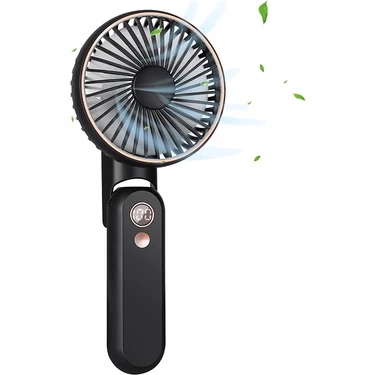 Hermoso Fan, 5 Rüzgar Hızı ve 180° Katlanabilir Mini Fan, 2500MAH Pil ile (Yurt