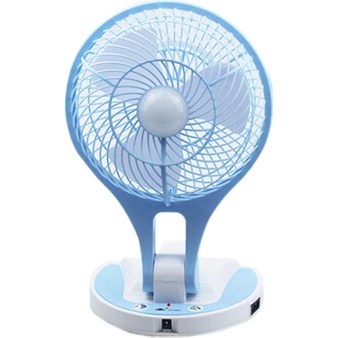 Hermoso Mini Küçük Fan Katlanabilir Elektrikli Karikatür Ev Tabanı Mavi (Ab Tak) (Yurt