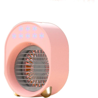 Hermoso Oturma Odası Ev Için 3 Hızlı USB Taşınabilir Sprey Hava Soğutma Fanı, Pembe (Yurt