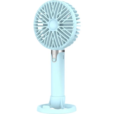 Hermoso Hız Ayarlanabilir Taşınabilir El Mini Fan USB Şarjı, Mavi (Yurt