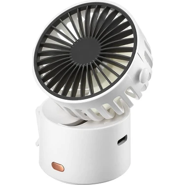 Hermoso Taşınabilir Mini Fan, Kişisel Fan USB Şarj Edilebilir Pil Beyaz (Yurt