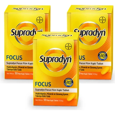 Supradyn Energy Focus 30 Tablet (3'lü