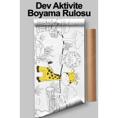 Melolisa Safari Temalı  2,5 Metre Dev Boyama