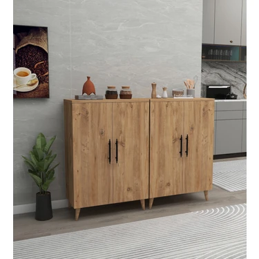 Zuesse Dizayn Meta 6 Raflı 4 Kapaklı Çok Amaçlı Dolap Fiyatı