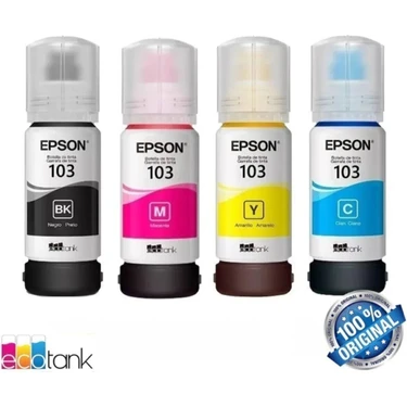 Epson 103 Orjinal 4 Renk Mürekkep