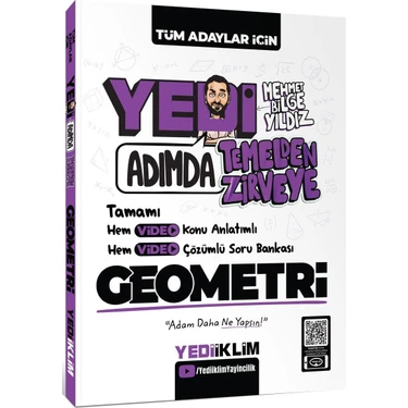 Yediiklim Yayınları Yedi Adımda Temelden Zirveye Geometri Video Konu Anlatımlı Video Çözümlü Soru