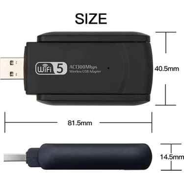 Zoli 1300MBPS USB 3.0 Wifi Adaptörü Dual Band 2.4ghz/5ghz /kablosuz usb