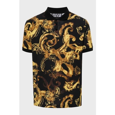 Versace Jeans Couture Desenli Pamuklu Slim Fit Polo Yaka T Fiyatı