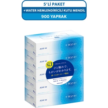 Plus Water Water Kutu Mendil 5 x 180 Yaprak - Ultra Yumuşak - 900