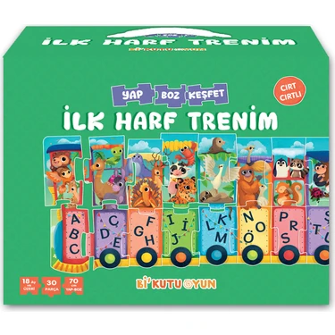 İlk Harf Trenim – Cırt Cırtlı Yapboz ve Kitap Seti - Buse