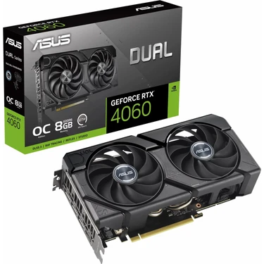 ASUS DUAL-RTX4060-O8G-EVO NVIDIA GEFORCE RTX 4060 8GB GDDR6 128bit 2535MHz OC HDMI 3xDP DLSS3 EKRAN